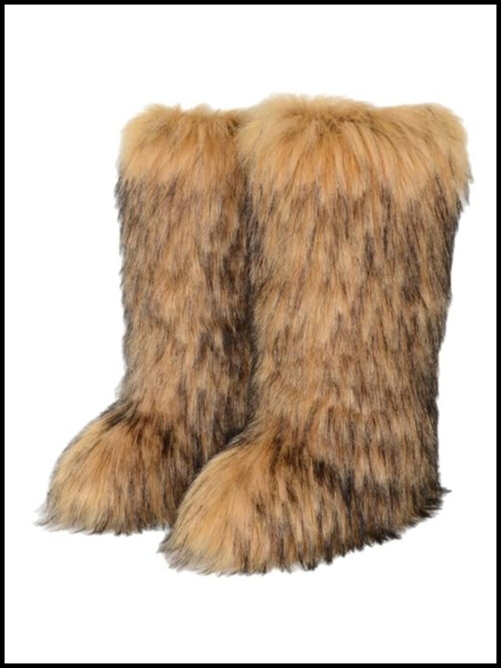 Faux Fur Knee High Snow Boots for Women - Warm Fuzzy Slip-On Winter Boots